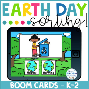 Preview of Earth Day Sort Task Cards for Distance Learning | Boom Cards™