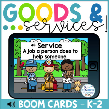Preview of Goods & Services Distance Learning | Boom Cards™