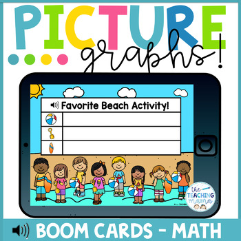Preview of Picture Graph Digital Task Cards | Distance Learning | Boom Cards™