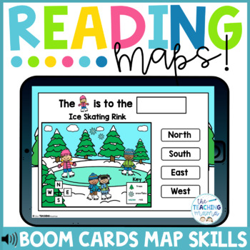 Preview of Reading Maps Winter Boom Cards™