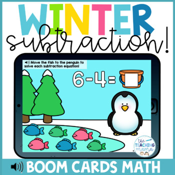 Preview of Winter Subtraction Boom Cards™