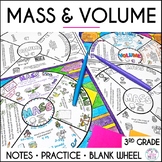 Mass & Volume 3rd Grade Guided Notes, Practice Math Doodle Wheel