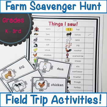 Preview of Farm Scavenger Hunt | Field Trip Activities