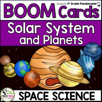 Preview of Solar System and Planets BOOM CARDS™ Distance Learning Lesson and Task Cards
