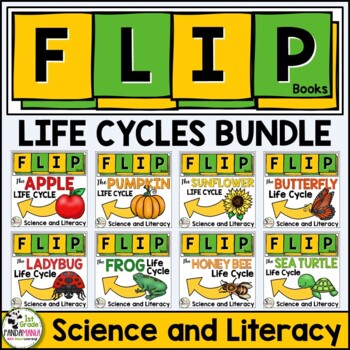 Preview of Plants and Animals Life Cycles FLIP Book Science and Literacy BUNDLE