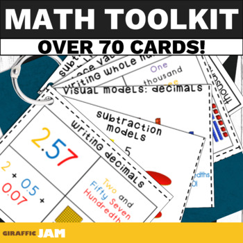 Preview of Printable Math Toolkit & Manipulatives Printable Math Tools Distance Learning