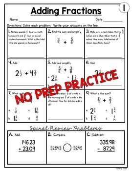 adding fractions with unlike denominators worksheets by shelly rees