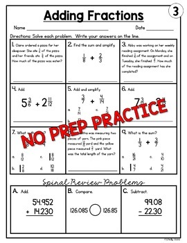 adding fractions with unlike denominators worksheets by shelly rees