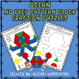 Ocean Animals Pattern Block Fraction Puzzles