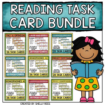 Reading Task Cards Bundle for the Year by Shelly Rees | TpT