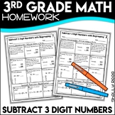 3 Digit Subtraction with Regrouping Worksheets