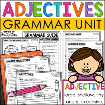 Preview of Adjectives Worksheets | Comparative and Superlative Adjectives | Adjective Order