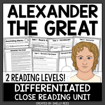 Preview of Alexander the Great Reading Passage and Worksheets