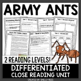 Army Ant Close Reading Comprehension Passage & Worksheets