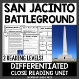 Battle of San Jacinto Reading Passage and Worksheets