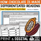 Chocolate and Cocoa Harvesting Reading Passage and Worksheets