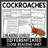 Cockroaches Close Reading Comprehension Passage & Worksheets
