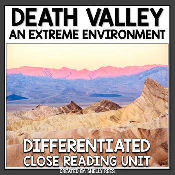 Preview of Death Valley National Park Reading Passage and Worksheets