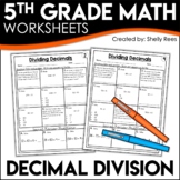 Dividing Decimals Worksheets | 5th Grade Math Homework