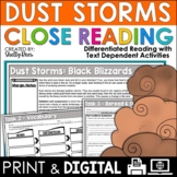 Dust Storms Reading Comprehension Activities | Dust Bowl P