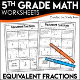 Equivalent Fractions Worksheets | 5th Grade Math Homework