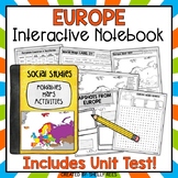 Europe Geography and Maps - Interactive Notebook