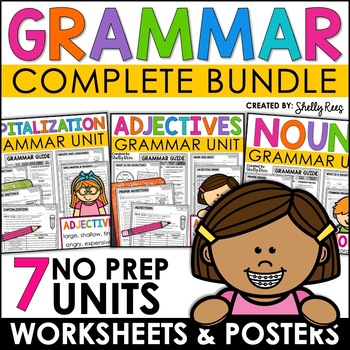 Preview of Grammar Practice Worksheets and Posters for Review Nouns Adjectives and Adverbs 