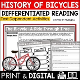 History of Bicycles Reading Passage and Worksheets