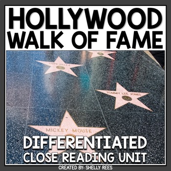 Preview of Hollywood Walk of Fame Reading Passage and Worksheets