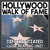 Hollywood Walk of Fame Reading Passage and Worksheets