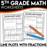 Line Plots with Fractions Worksheets