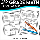 Liquid Volume 3rd Grade Worksheets