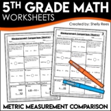 Measurement Comparison Worksheets METRIC