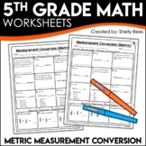 Measurement Conversion Worksheets METRIC