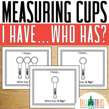 Preview of Measuring Cups Game for Life Skills Special Education Cooking Lessons