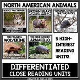 North American Animals Reading Comprehension Passages Bundle