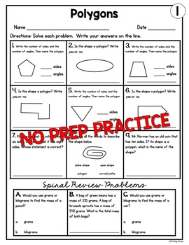 Polygons Worksheets by Shelly Rees | Teachers Pay Teachers