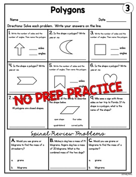 Polygons Worksheets by Shelly Rees | Teachers Pay Teachers