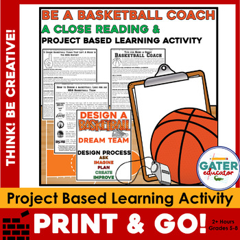 Preview of March Madness Activities | Project Based Learning | BASKETBALL Math and Reading