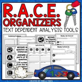 Preview of RACE Strategy Posters and Worksheets | Text Dependent Analysis Organizers