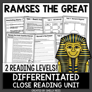 Preview of Ramses the Great Reading Passage & Worksheets
