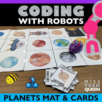 Preview of Bee Bot Dash Sphero Mouse Activity Mat Planets Science Space Robotics Coding