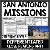 San Antonio Missions Reading Passage and Worksheets