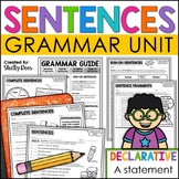 Writing Sentences Unit Types of Sentences or Fragment Worksheets