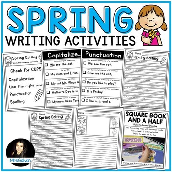 Spring Writing Activities Editing and Bulletin Board Display NO PREP
