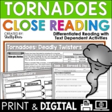 Tornadoes Reading Comprehension Activities PRINTABLE and DIGITAL