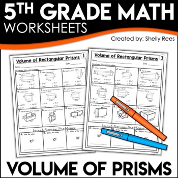 Preview of Volume of Rectangular Prisms Worksheets