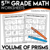 Volume of Rectangular Prisms Worksheets