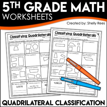 Preview of Classifying Quadrilaterals Worksheets