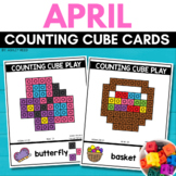 COUNTING CUBE EASTER Task Cards for APRIL